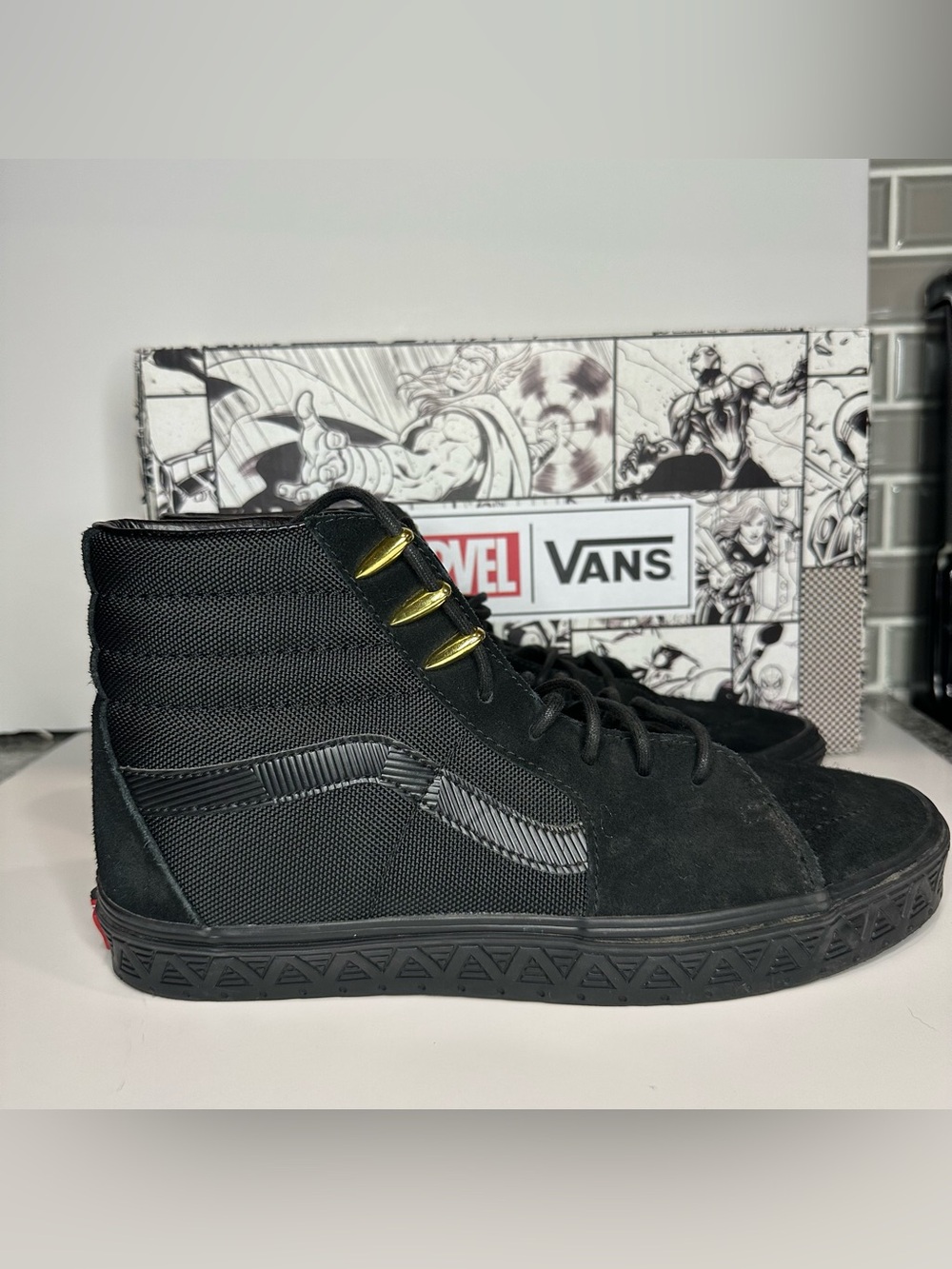Vans Men's Sk8-Hi Marvel “Black Panther” Men’s size 10.5